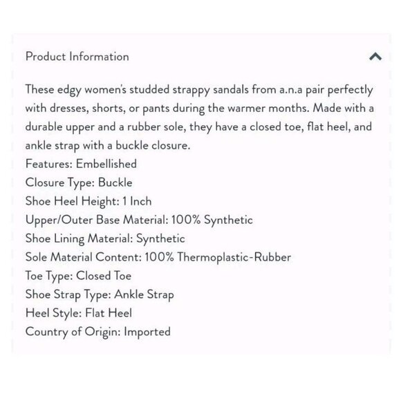 Women's A N.A. Studded Norma Fisherman Sandals in Cream‎ Size 7M NEW $60 - Picture 2 of 13